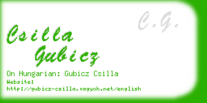 csilla gubicz business card